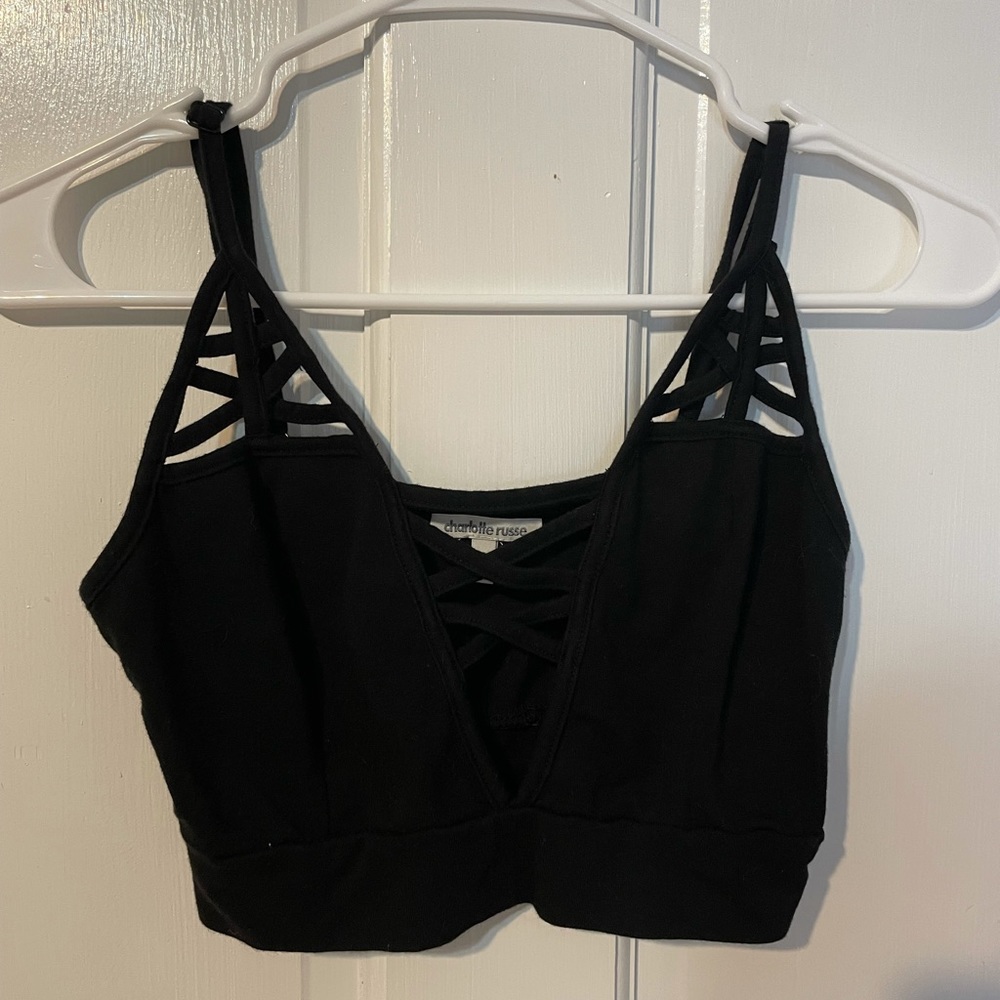 Cropped V neck Tank Too